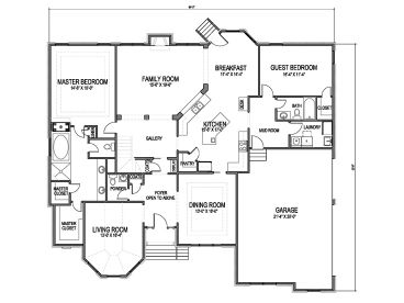 1st Floor Plan, 058H-0103