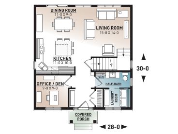 1st Floor Plan, 027H-0470
