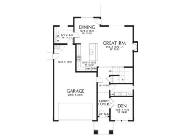 1st Floor Plan, 034H-0445