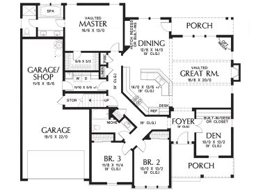 1st Floor Plan, 034H-0439