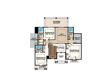 2nd Floor Plan, 037H-0212