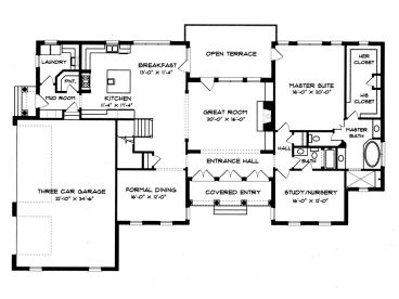1st Floor Plan, 029H-0050