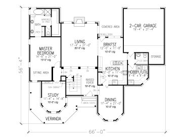 1st Floor Plan, 054H-0026