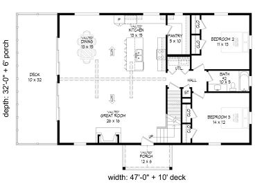1st Floor Plan, 062H-0354