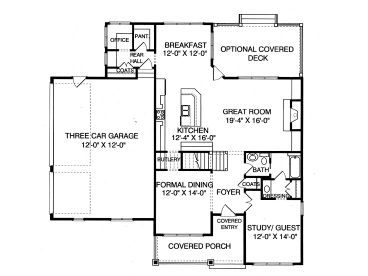 1st Floor Plan, 029H-0115