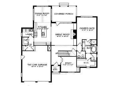 1st Floor Plan, 029H-0020