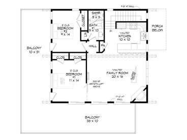 2nd Floor Plan, 062H-0464