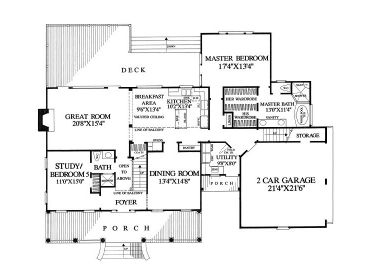 1st Floor Plan, 063H-0199