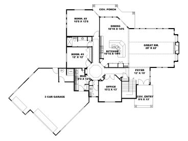 1st Floor Plan, 012H-0168