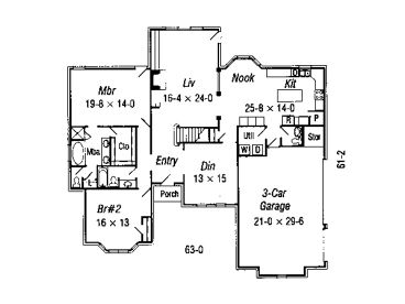 1st Floor Plan, 061H-0123