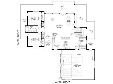 1st Floor Plan, 062H-0456