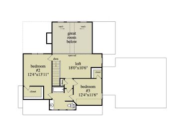 2nd Floor Plan, 053H-0055