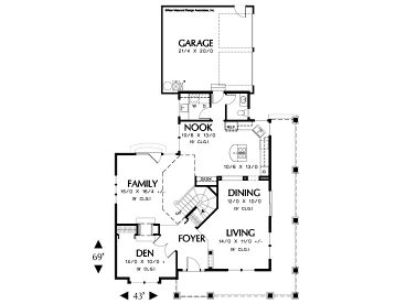 1st Floor Plan, 034H-0207