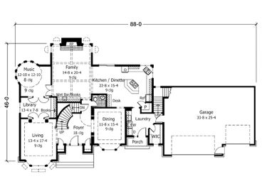 1st Floor Plan, 023H-0045