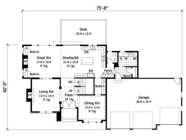 1st Floor Plan, 023H-0107