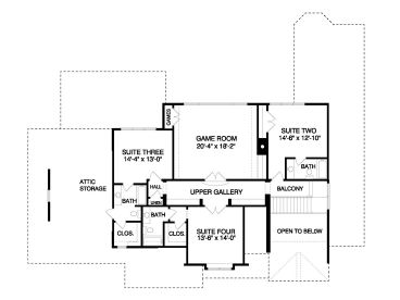 2nd Floor Plan, 029H-0124