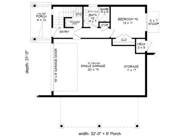 1st Floor Plan, 062H-0481