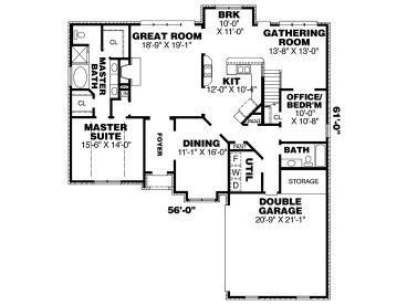 1st Floor Plan, 011H-0035