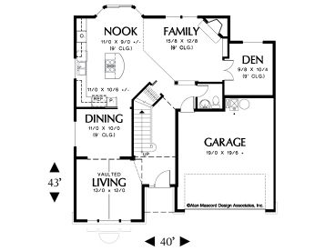 1st Floor Plan, 034H-0206