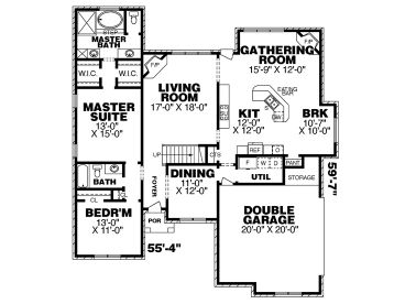 1st Floor Plan, 011H-0031