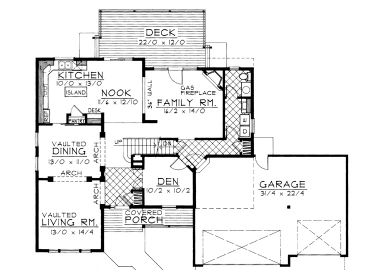 1st Floor Plan, 026H-0025