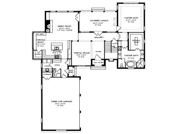 1st Floor Plan, 029H-0058