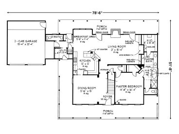 1st Floor Plan, 054H-0061
