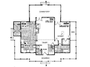 1st Floor Plan, 032H-0080