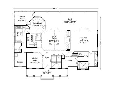 1st Floor Plan, 053H-0078