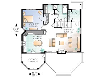 1st Floor Plan, 027H-0077