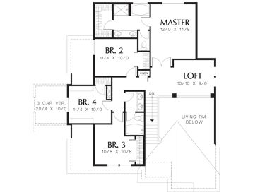 2nd Floor Plan, 034H-0332