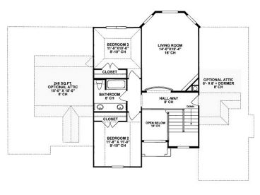 2nd Floor Plan, 031H-0166