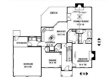 1st Floor Plan, 007H-0044