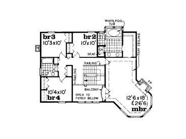 2nd Floor Plan, 032H-0030