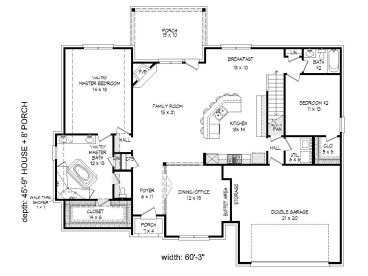 1st Floor Plan, 062H-0051
