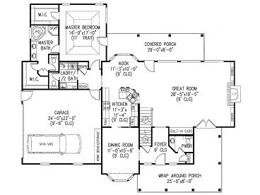 1st Floor Plan, 044H-0014