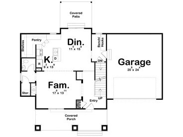 1st Floor Plan, 050H-0347