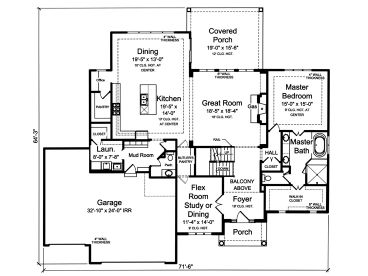 1st Floor Plan, 046H-0165