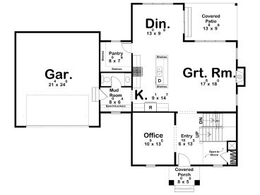1st Floor Plan, 050H-0550