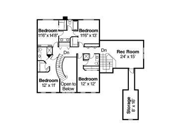 2nd Floor Plan, 051H-0033