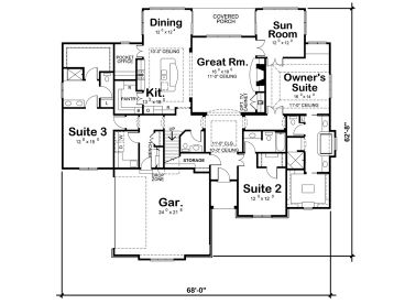1st Floor Plan, 031H-0316