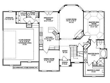 1st Floor Plan, 031H-0166
