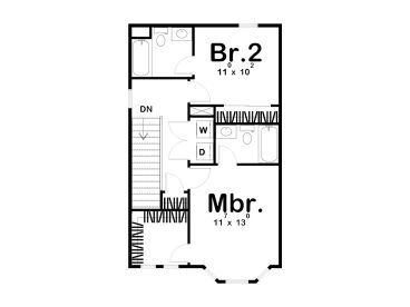 2nd Floor Plan, 050H-0222