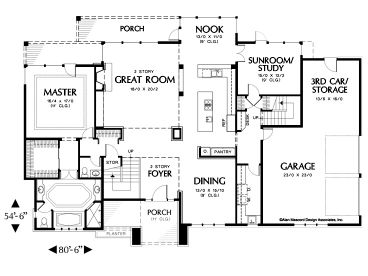 1st Floor Plan, 034H-0213