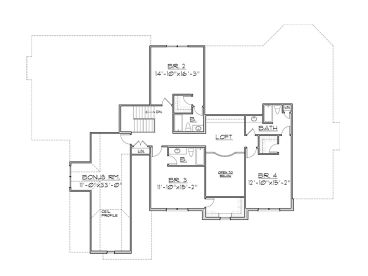 2nd Floor Plan, 055H-0003