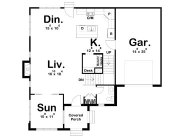 1st Floor Plan, 050H-0296