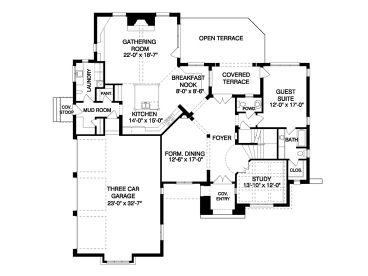 1st Floor Plan, 029H-0118