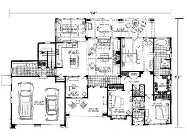 1st Floor Plan, 066H-0045