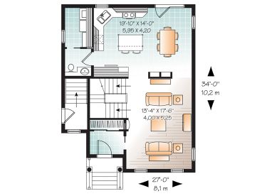 1st Floor Plan, 027H-0037