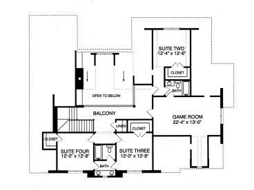 2nd Floor Plan, 029H-0088